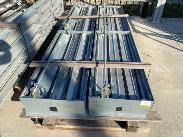 Industrial Volume Control Dampers – Manual, Galvanized Steel, 96x20 – Lot of 2