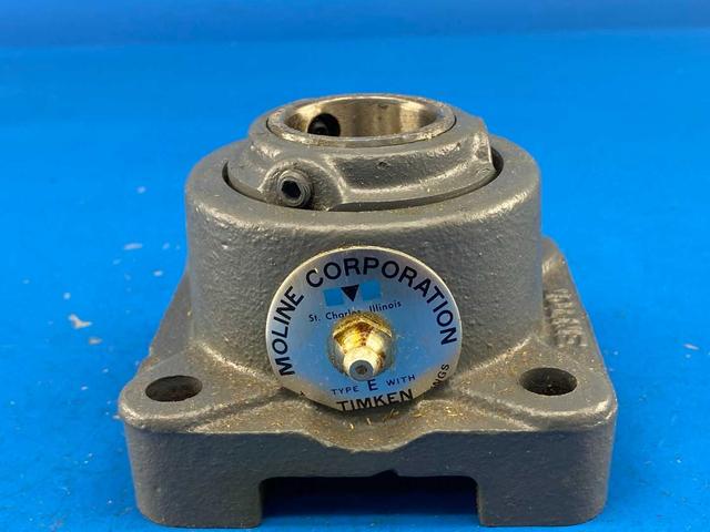 Moline 19311104L Bearing 1 1/4" Type E Tapered Roller Bearing, 4-Bolt Flange, Labyrinth Seal