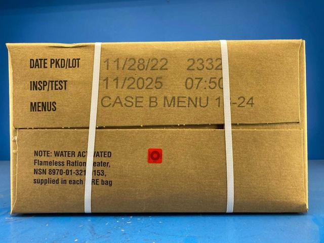 11.25 MRE Case B ONLY FREE SHIP (12 Pack U.S. Military Genuine Ready to Eat Meals)