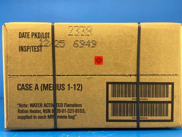 12.25 MRE Case FREE SHIP(12 Pack U.S. Military Genuine Ready to Eat Meals Case A or B, Leave Notes for preference)